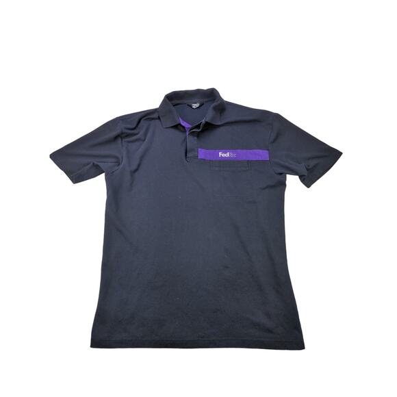FedEx Federal Express VF Imagewear Employee Uniform Shirt Size XL Black - Picture 1 of 9